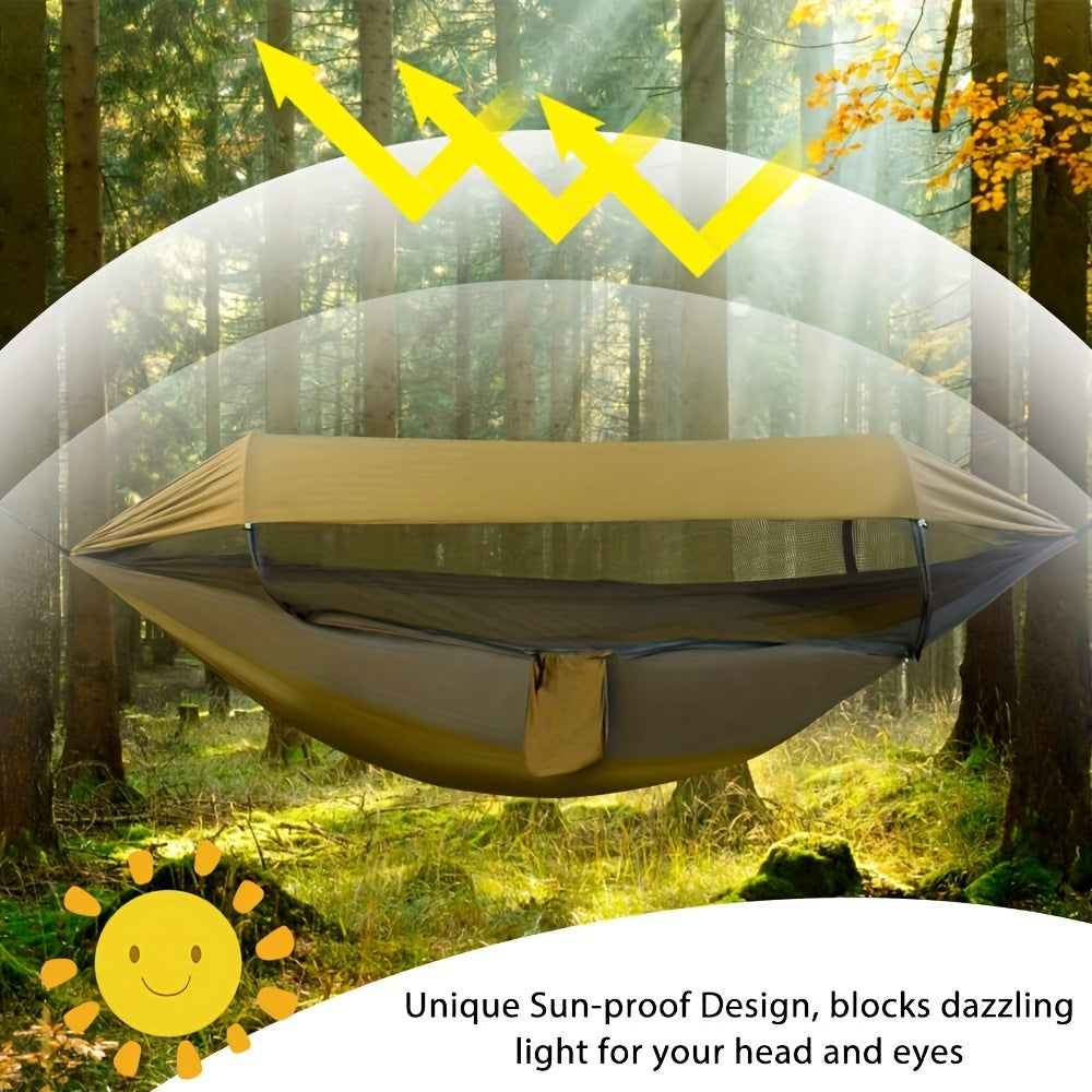 Portable Camping Hammock with Bug Net - Waterproof Outdoor Sleep Bed