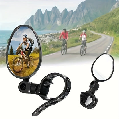 Wide Angle Bike Mirrors for Safe Riding