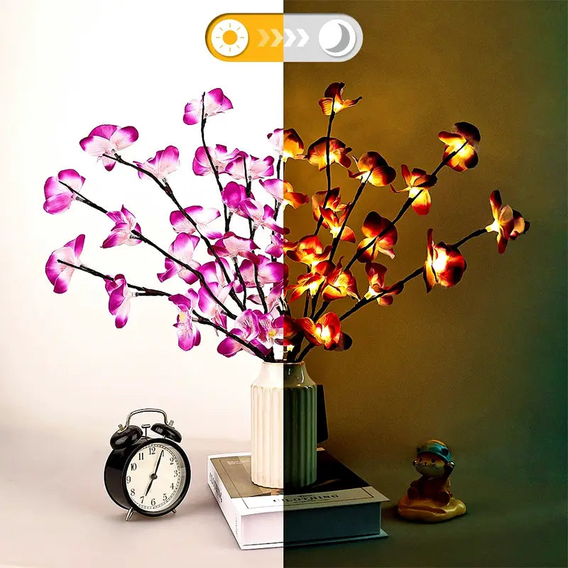 Pink Artificial Orchid with 20 Soft LED Lights