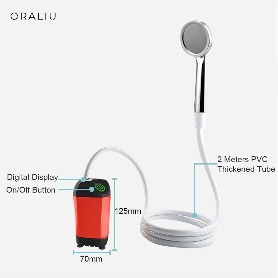 Compact Rechargeable Outdoor Shower Kit