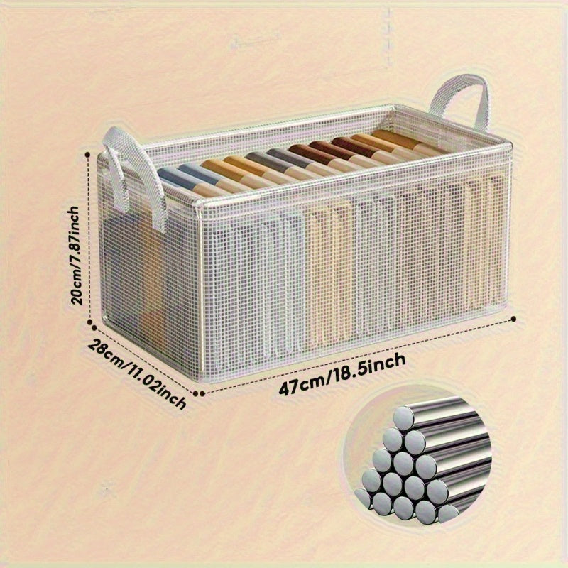 Compact Collapsible Storage Containers for Clothes and Books