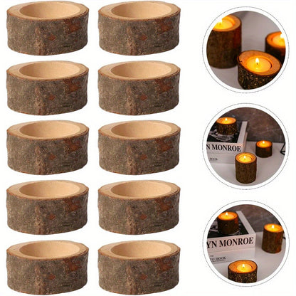 Warm Wood Candle Holders for Home Decor