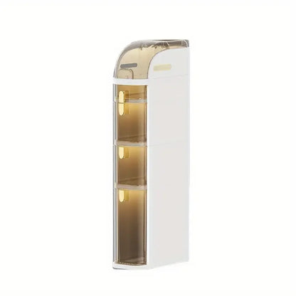Compact Bathroom Storage Cart on Wheels