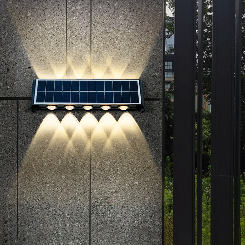 Outdoor Solar LED Wall Light Waterproof Rectangle Lamp