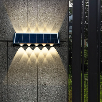 Outdoor Solar LED Wall Light Waterproof Rectangle Lamp