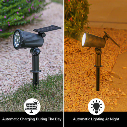 Solar Powered Garden Spotlight - 9 Color LED Solar Spike Lights for Outdoor Security-4