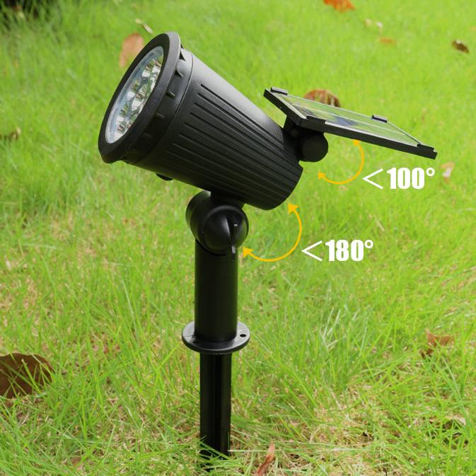 Solar Powered Garden Spotlight - 9 Color LED Solar Spike Lights for Outdoor Security-5