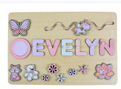 Custom Wooden Name Jigsaw Puzzle