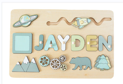 Custom Wooden Name Jigsaw Puzzle