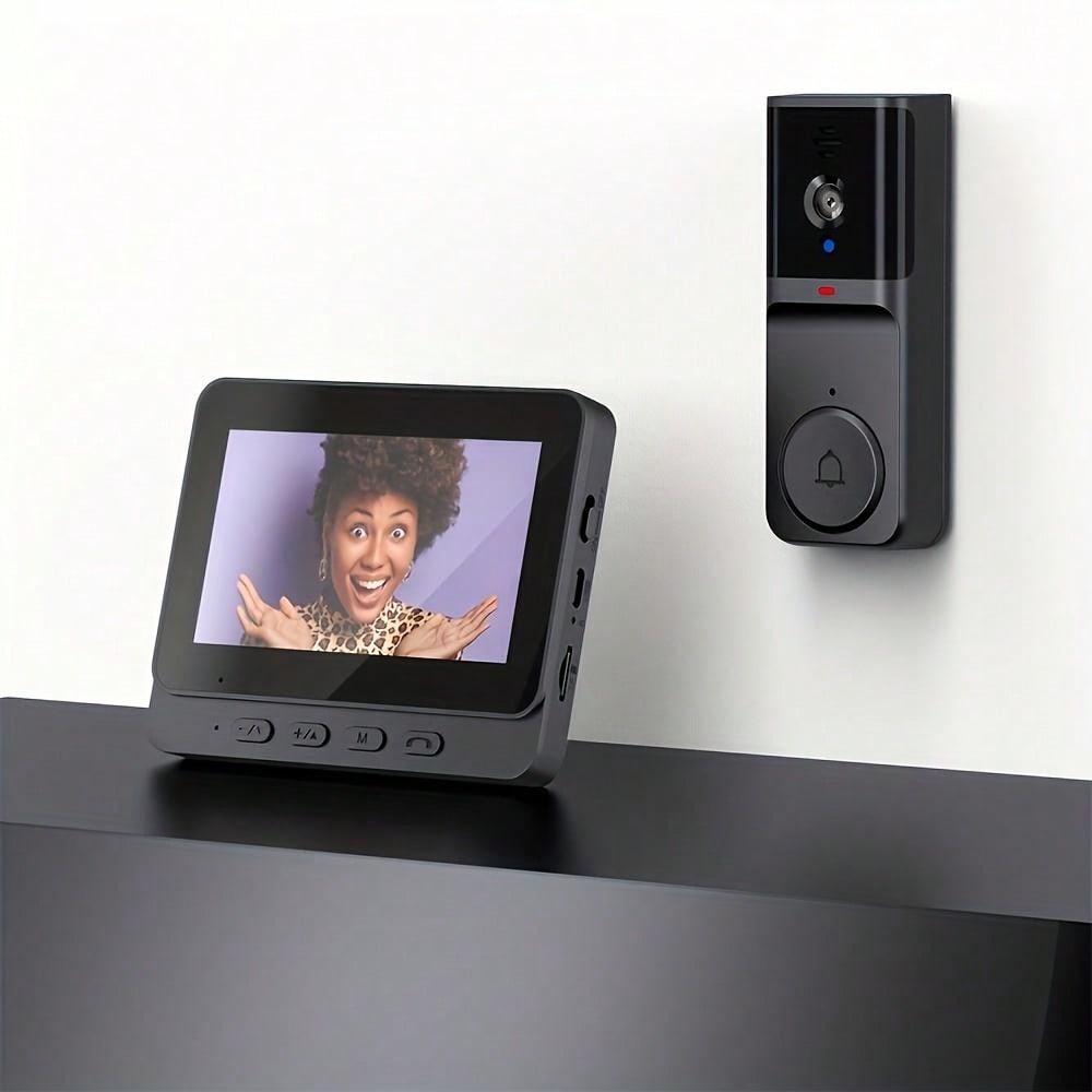 Wireless Video Doorbell with 4.3 Screen and Long Battery Life - Fesara