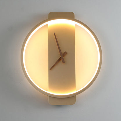 Elegant Round LED Wall Clock Lamp for Home Decor