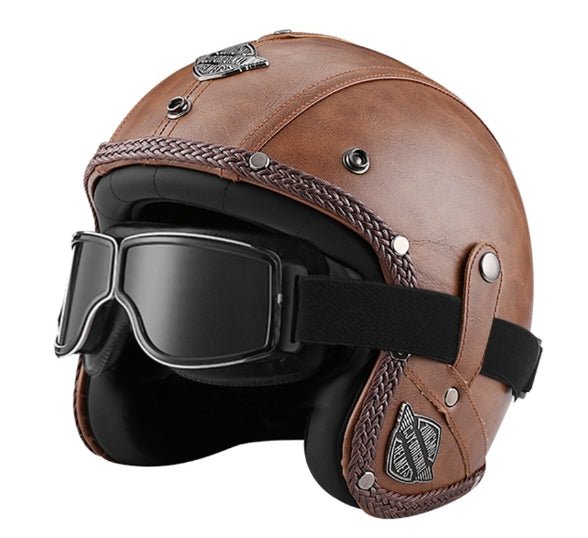 Classic Vintage Bike Helmet with Visor - Fesara