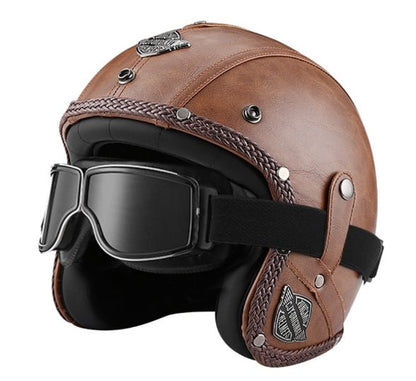Classic Vintage Bike Helmet with Visor - Fesara