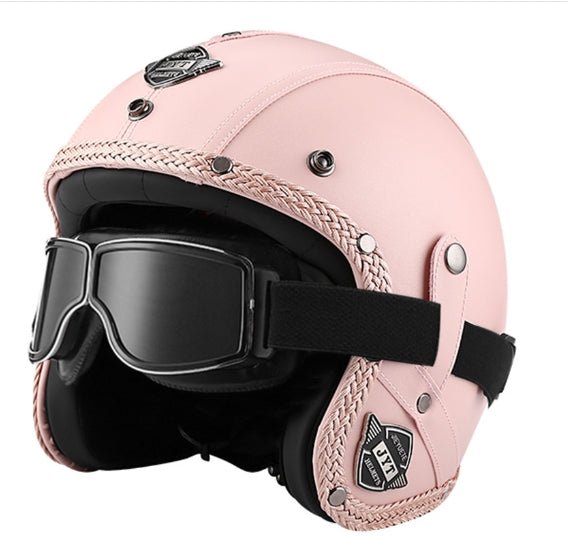 Classic Vintage Bike Helmet with Visor