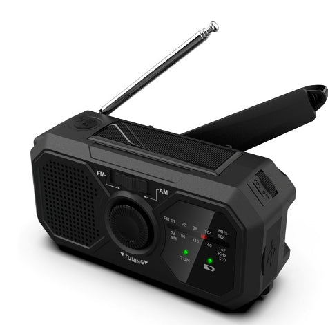 Compact Solar Hand Crank Emergency Radio