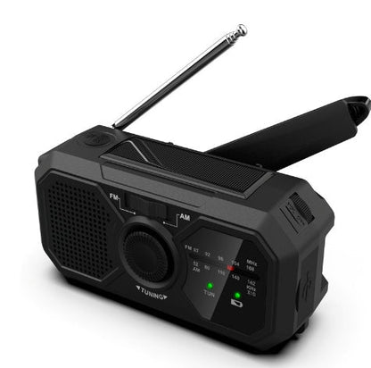 Compact Solar Hand Crank Emergency Radio