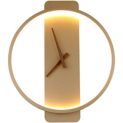 Elegant Round LED Wall Clock Lamp for Home Decor