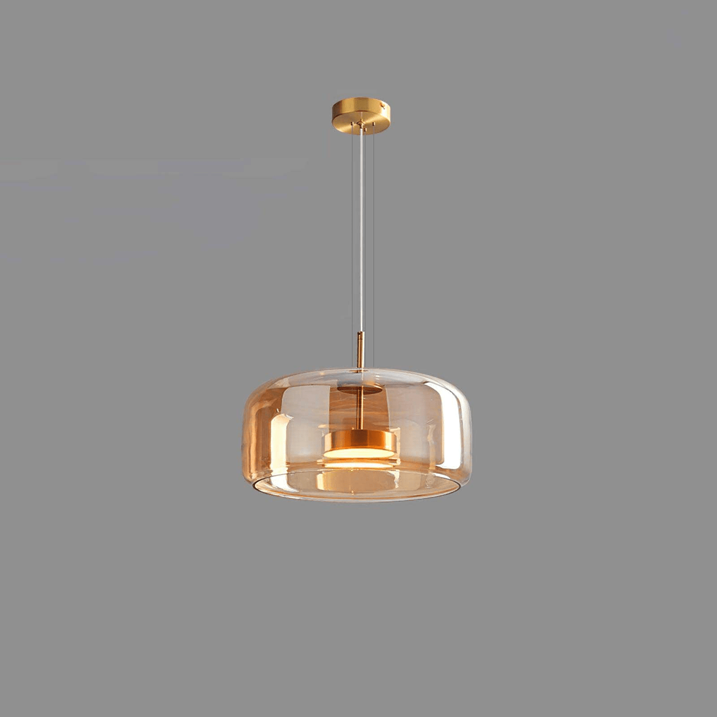 Sleek Black Glass Pendant Light Fixture 1-Light