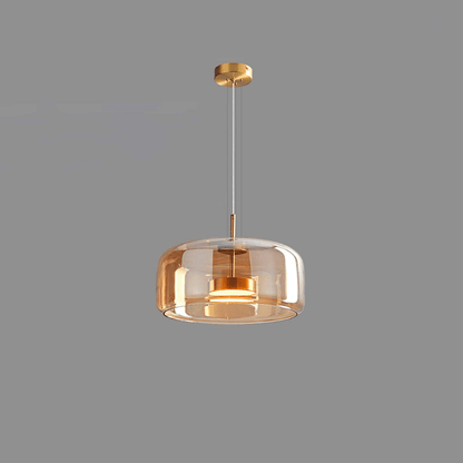 Sleek Black Glass Pendant Light Fixture 1-Light