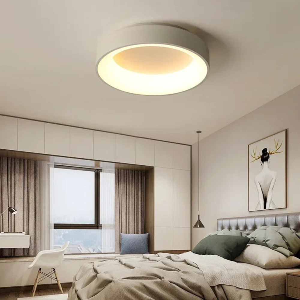 Stylish Circular LED Ceiling Light Adjustable Home Lamp - Fesara
