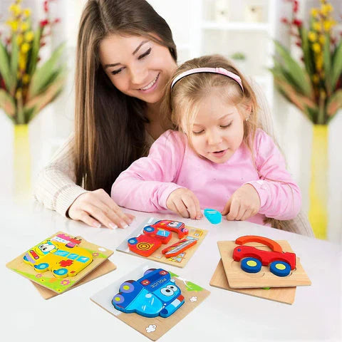 Educational Wooden Animal Puzzle Toy - Fesara