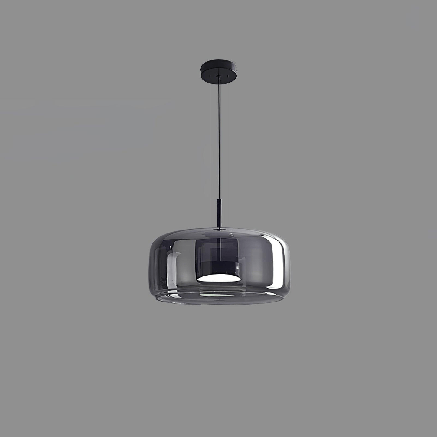 Sleek Black Glass Pendant Light Fixture 1-Light