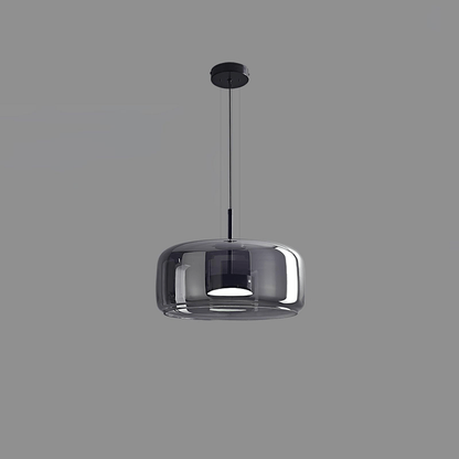 Sleek Black Glass Pendant Light Fixture 1-Light