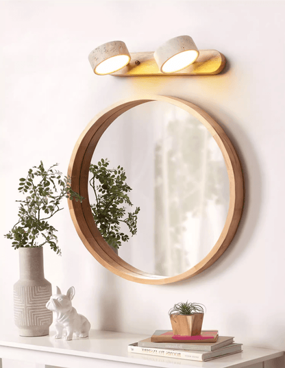 Contemporary Stone Round LED Wall Light Fixture