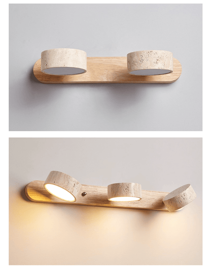 Contemporary Stone Round LED Wall Light Fixture