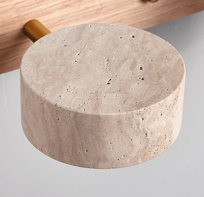 Contemporary Stone Round LED Wall Light Fixture