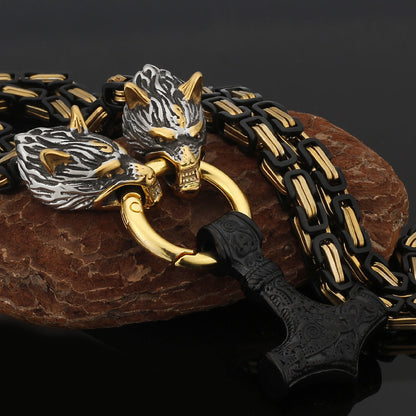 Strong Silver Viking Warrior Pendant Necklace
