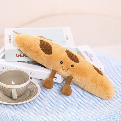 Soft Fluffy Croissant Plush Pillow Toy