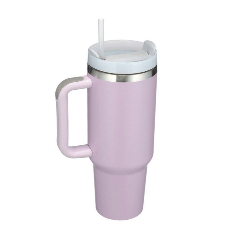 Large Insulated Cup with Lid and Straw