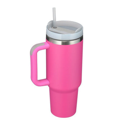 Large Insulated Cup with Lid and Straw