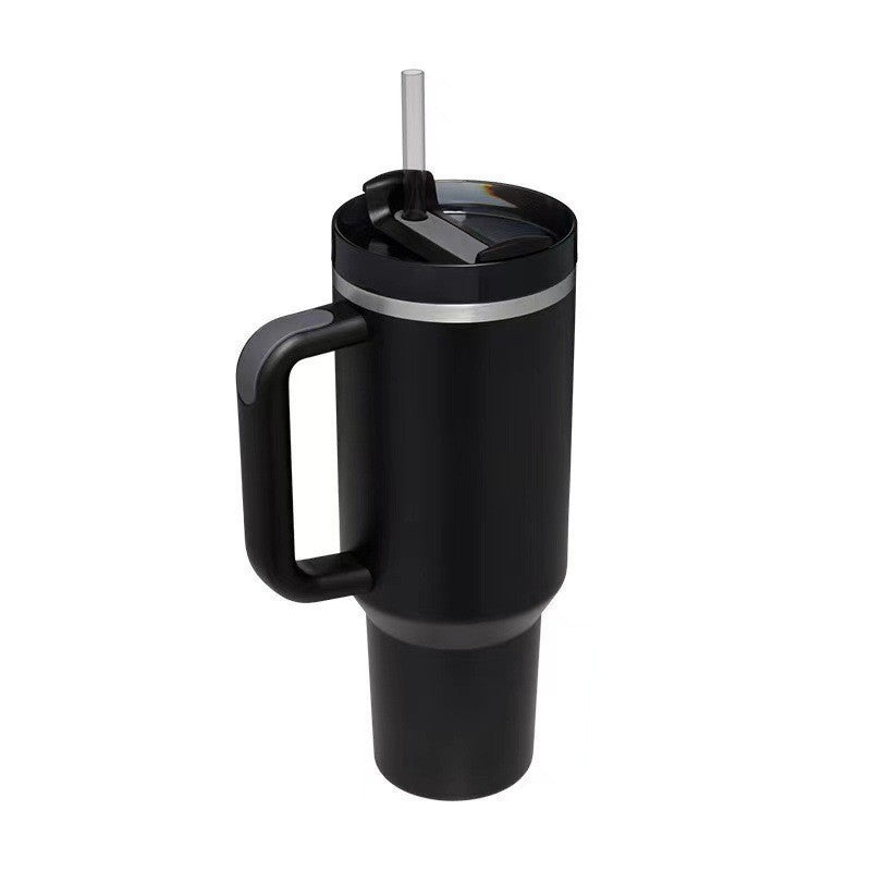 Large Insulated Cup with Lid and Straw