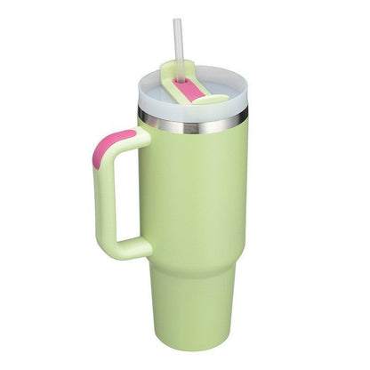 Large Insulated Cup with Lid and Straw