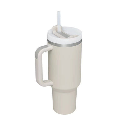 Large Insulated Cup with Lid and Straw