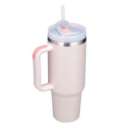 Large Insulated Cup with Lid and Straw