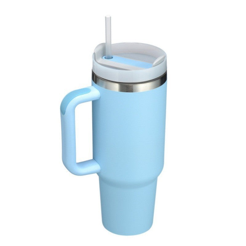 Large Insulated Cup with Lid and Straw