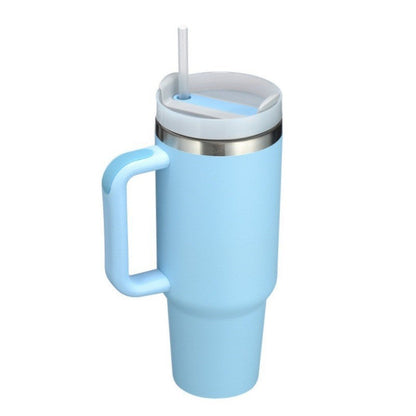 Large Insulated Cup with Lid and Straw