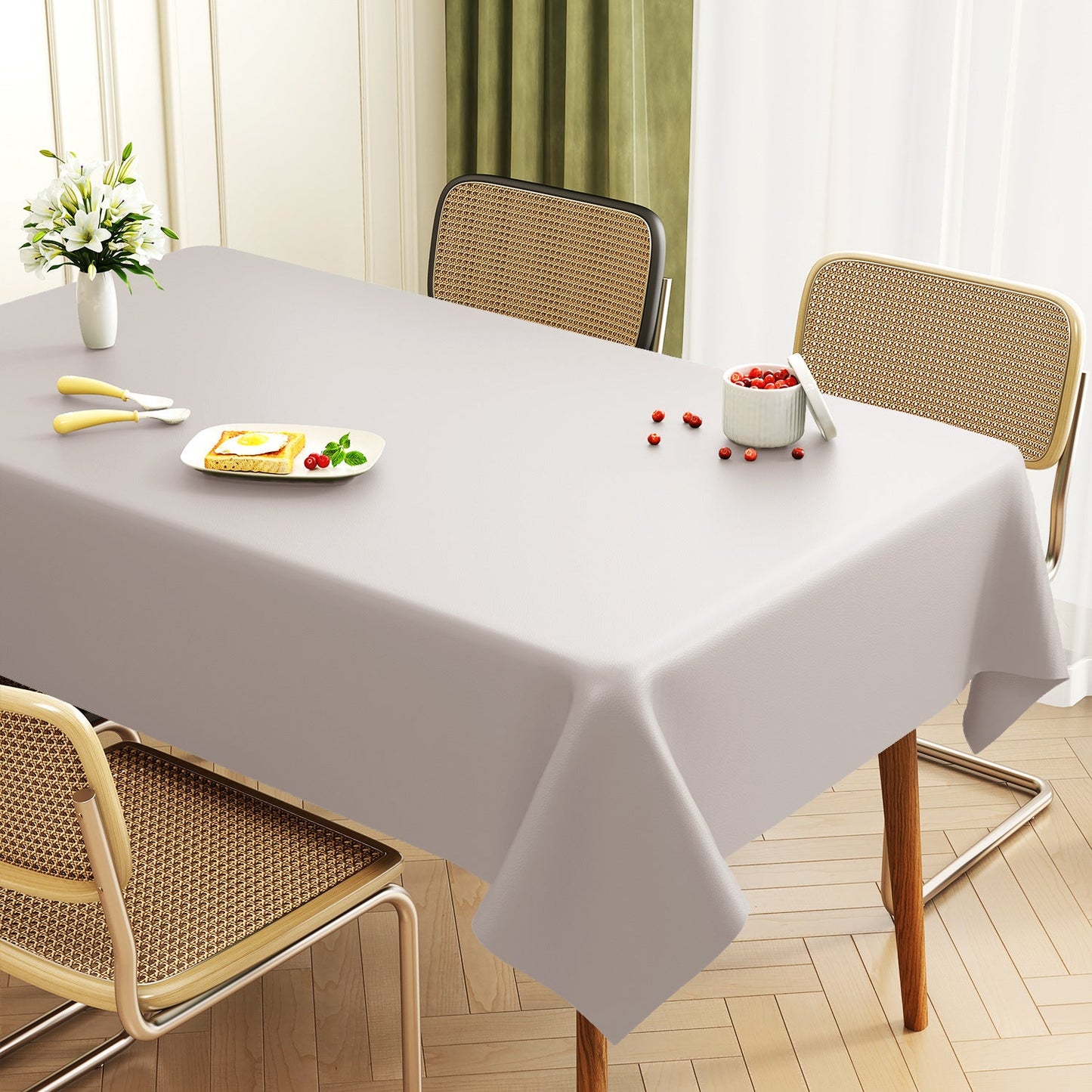 Premium Leather Rectangular Table Mat Waterproof Dining Cover