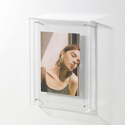 Clear Glass Picture Frame Table Lamp Modern Display