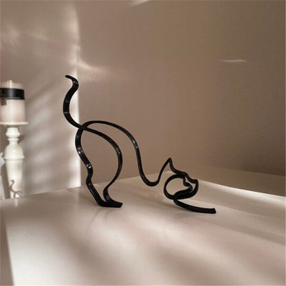 Rustic Iron Puppy Figurine Decor for Home