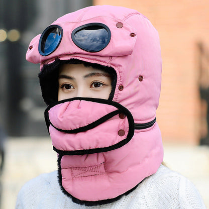 Warm Fleece Cycling Beanie Hat for Cold Weather