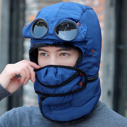 Warm Fleece Cycling Beanie Hat for Cold Weather