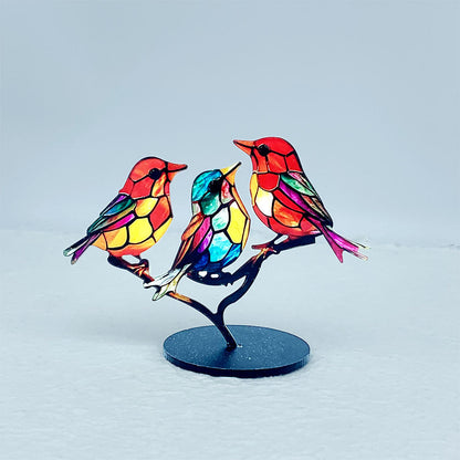 Colorful Acrylic Bird Figurine Decoration