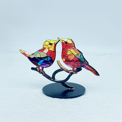 Colorful Acrylic Bird Figurine Decoration