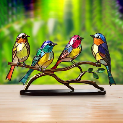 Colorful Acrylic Bird Figurine Decoration