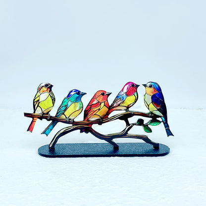 Colorful Acrylic Bird Figurine Decoration