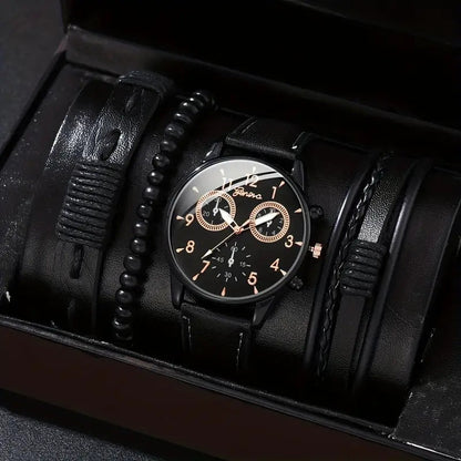 Stylish Leather Watch Set